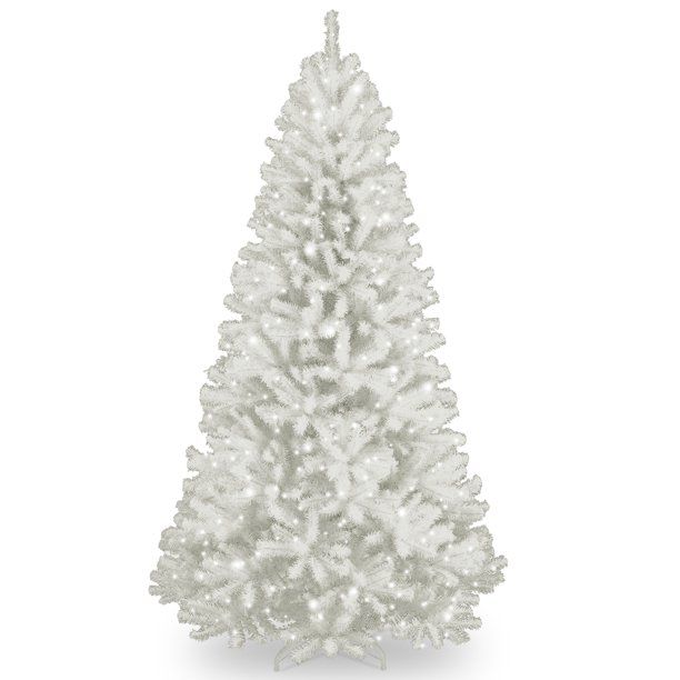 7.5 ft. North Valley White Spruce Tree with Clear Lights | Walmart (US)