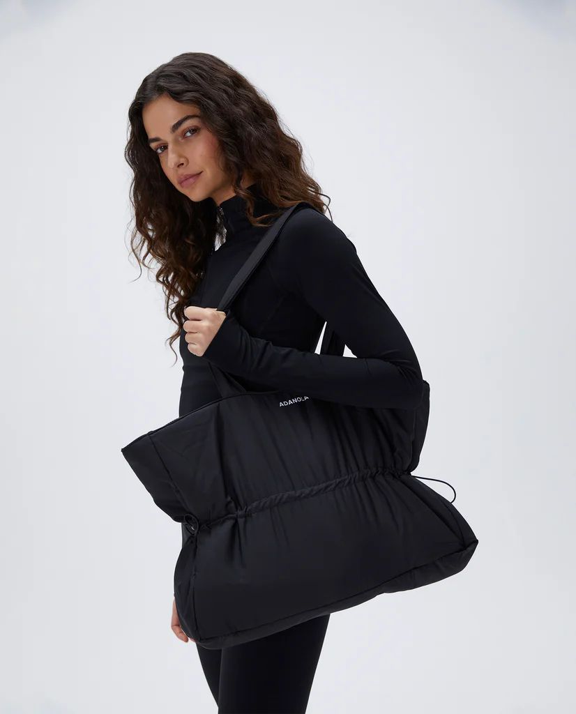 Puffer Tote Bag - Black | Adanola UK