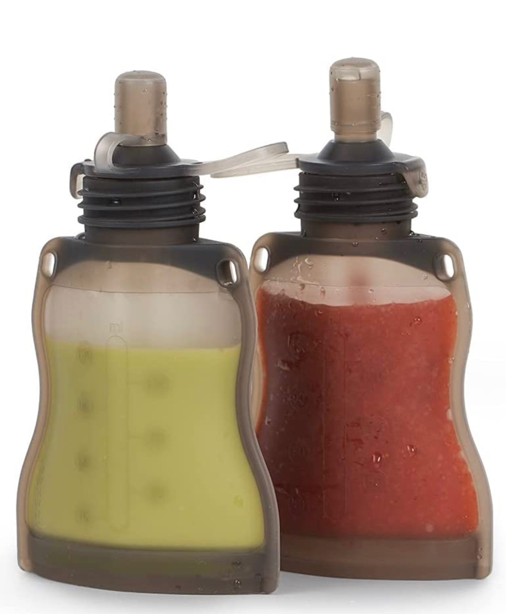These reusable Haakaa pouches are great for on the go or when you’re in a pinch. We love filling ours with homemade nutritious smoothies! 