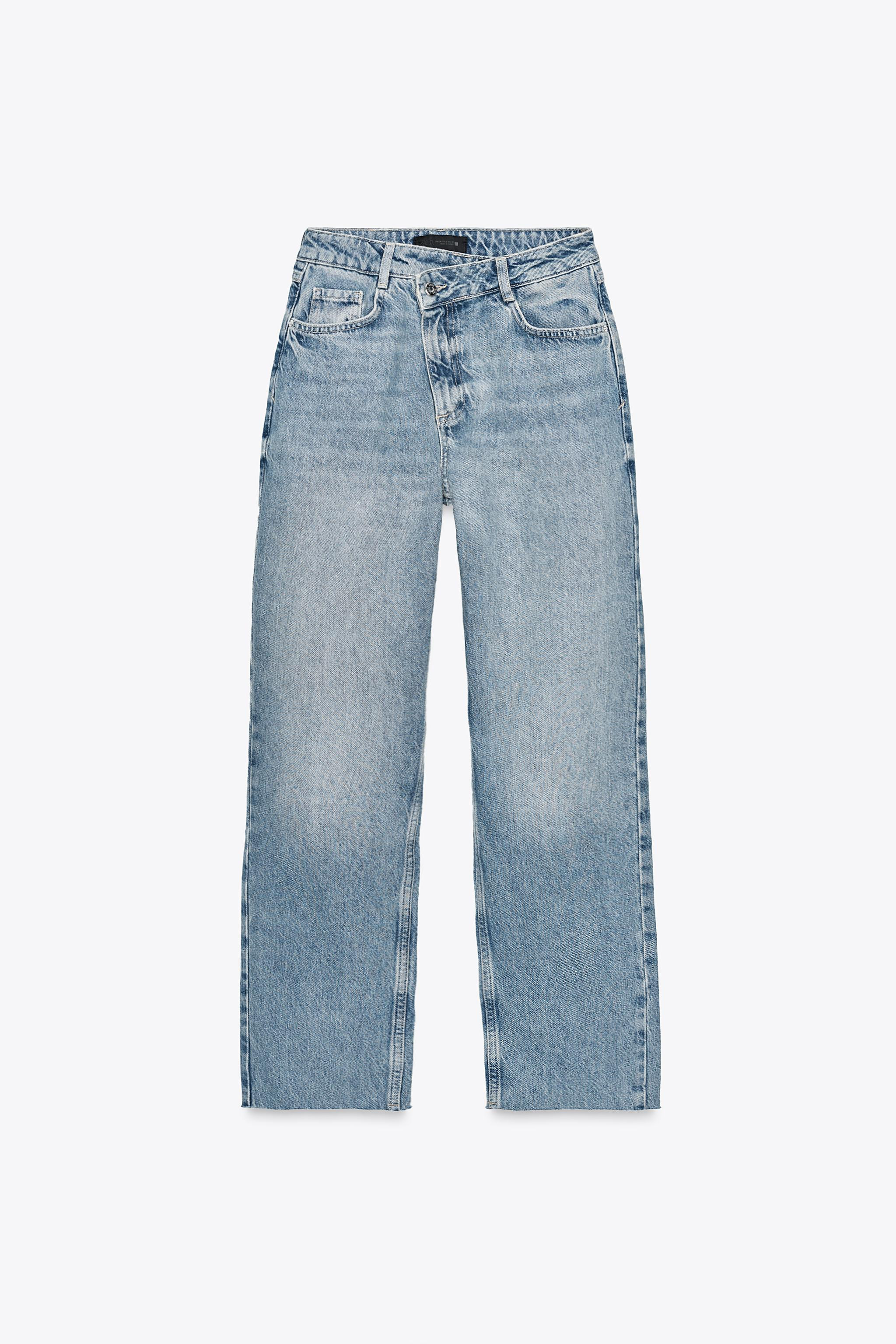 JEANS Z.09 STRAIGHT ANKLE HIGH-WAIST CROSSOVER WAIST | Zara AU