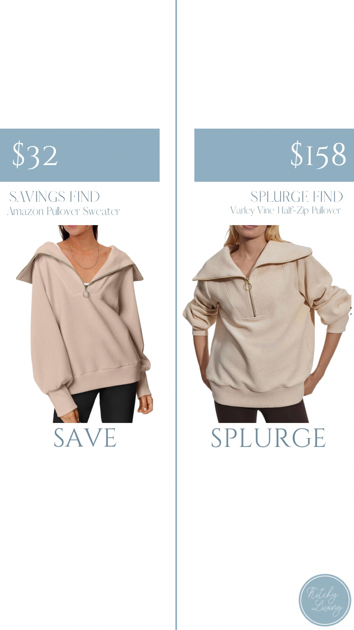 Save Vs. Splurge: Varley Half-Zip Dupe #amazonfinds #amazondupe #varleydupe #amazonfashion #fallfashion 

#LTKunder50 #LTKstyletip #LTKFind