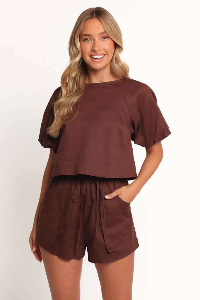 Chelsey Linen Set - Chocolate Brown | Petal & Pup (AU)