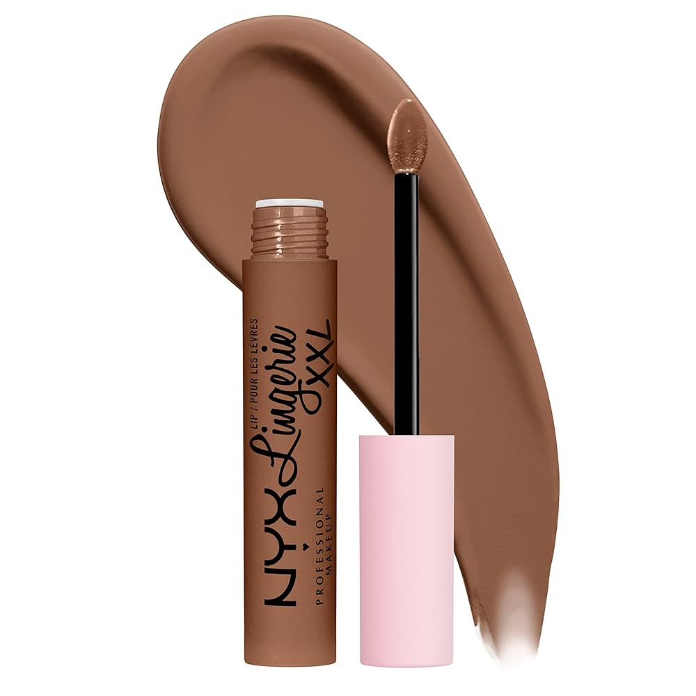 NYX PROFESSIONAL MAKEUP Lip Lingerie XXL Matte Liquid Lipstick - Hot Caramelo (Warm Caramel) | Amazon (US)