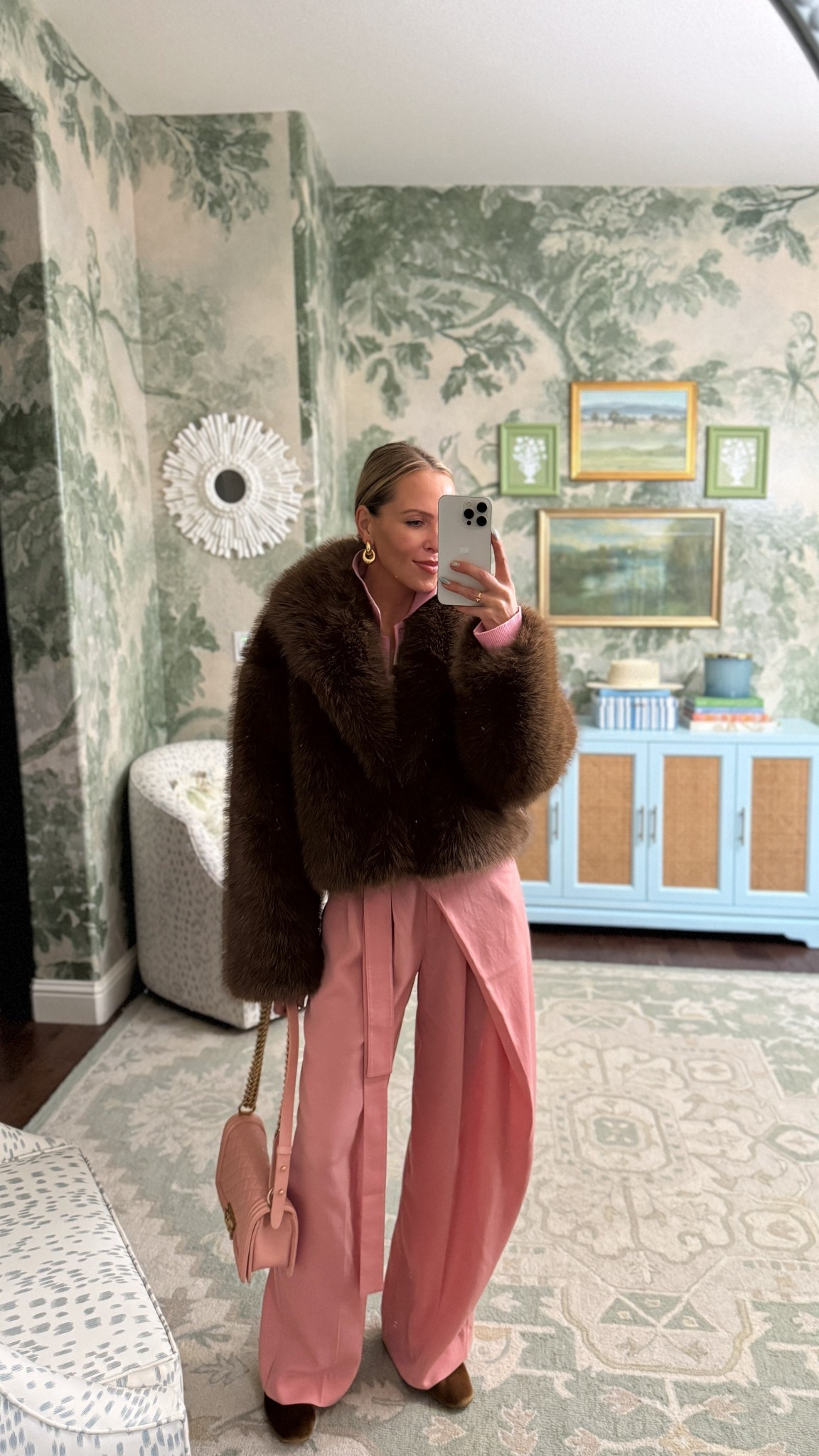 The most luxe under $200 faux fur jacket. And have been wearing these wrap pants non stop  

#LTKSeasonal #LTKOver40 #LTKSaleAlert