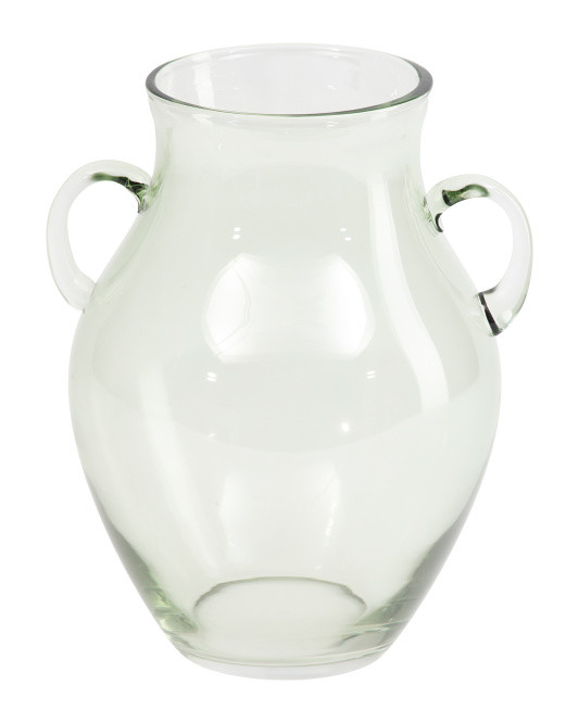 9x15in Handblown Recycled Glass Amphora Decorative Vase | TJ Maxx
