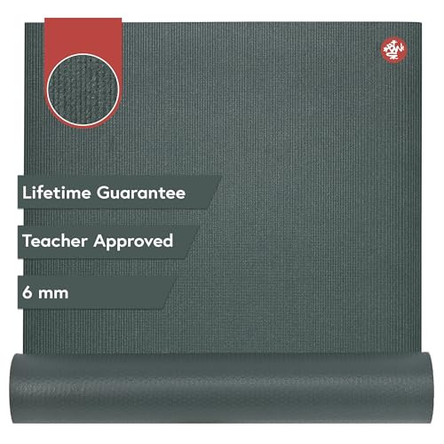 Manduka PRO Yoga Mat – Premium 6mm Thick Mat, Eco Friendly, Oeko-Tex Certified, Ultra Dense Cushioning for Support & Stability in Yoga, Pilates, Gym and Any General Fitness, Black Sage, 85" x 26 | Amazon (US)