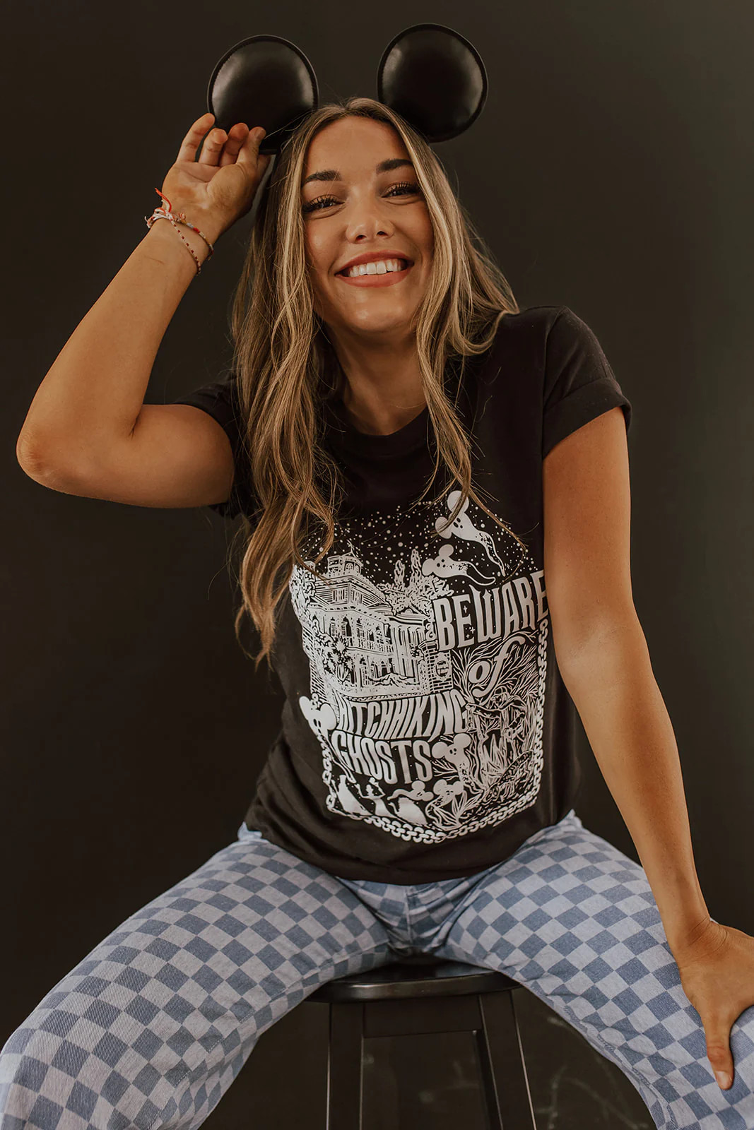 THE MANSION ADULT TEE BY KELSIE IS HAPPY X PINK DESERT IN BLACK | Pink Desert