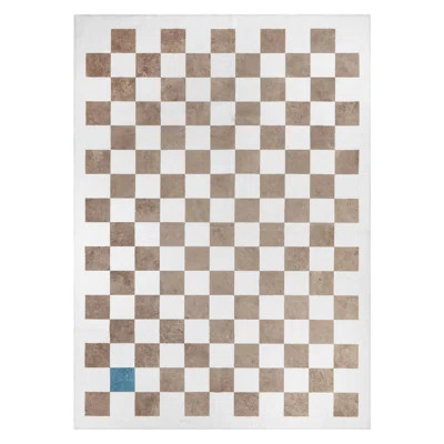 Checkered 5X7 Area Rug For Bedroom, Large Washable Area Rugs For Living Room, Checkerboard Modern Non-Shedding Soft Indoor Floor Carpet For Dorm Basem | Wayfair Professional