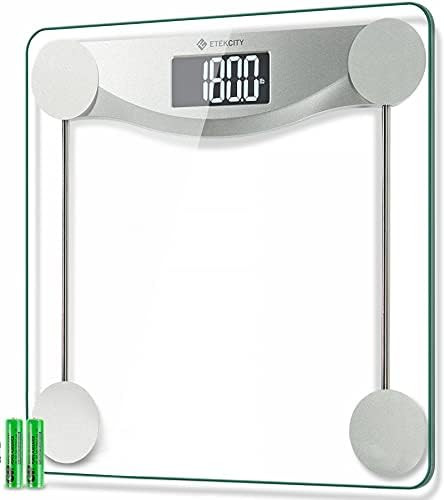Etekcity Digital Weight Bathroom Scale, 6mm Tempered Glass Platform with Rounded Corner Design, Larg | Amazon (US)