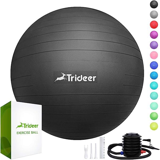 Trideer Exercise Ball (45-85cm) Extra Thick Yoga Ball Chair, Anti-Burst Heavy Duty Stability Ball... | Amazon (US)