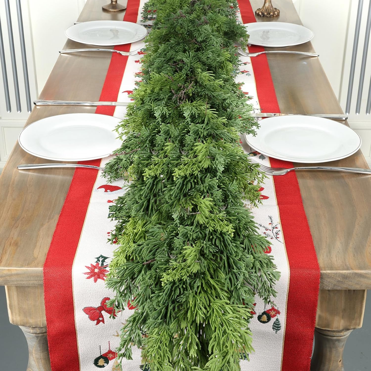 6 Ft Real Touch Christmas Garlands Thick Soft Bendable Pine Cedar Garland | Amazon (US)
