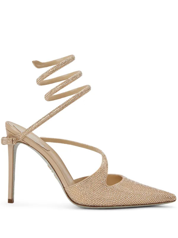 René Caovilla Margot rhinestone-embellished Pumps - Farfetch | Farfetch (CN)