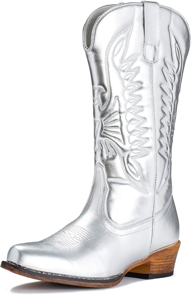 IUV Cowboy Boots For Women Pointy Toe Women's Western Boots Cowgirl Boots | Amazon (US)
