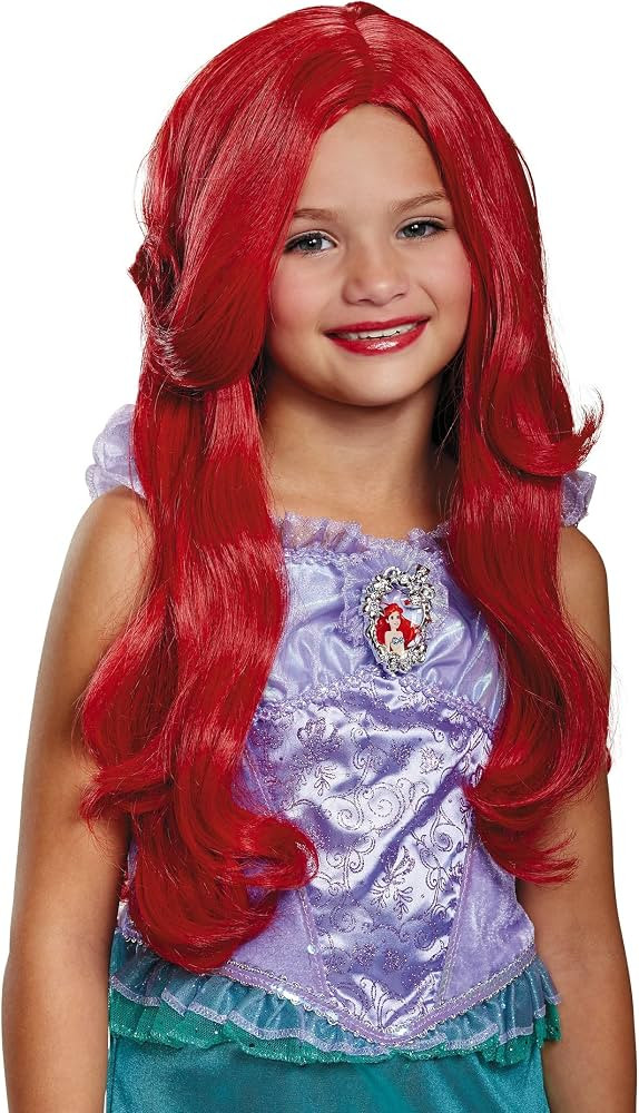 Disguise Disney Princess Ariel Little Mermaid Girls' Wig, RED | Amazon (US)