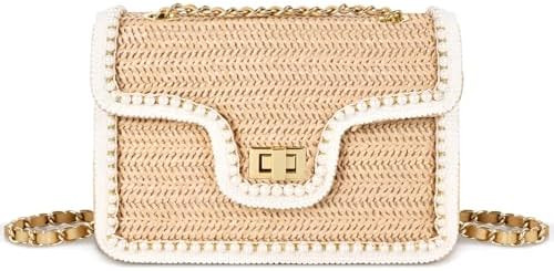 Straw Crossbody Bags for Women, Summer Fashion Straw Purses and Handbags Shoulder Raffia Clutch B... | Amazon (US)