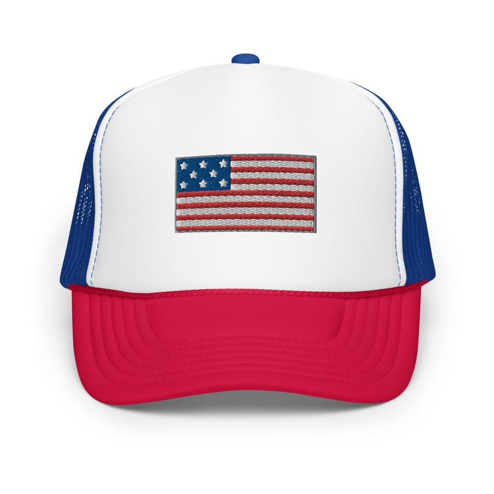 Embroidered American Flag Foam Trucker Hat | Amazon (US)