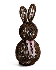 35in Rattan Bunny With Bow Decor | Easter | Marshalls | Marshalls