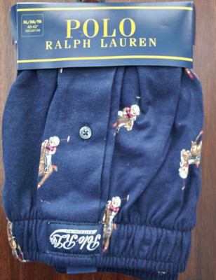 Polo Ralph Lauren Bear and Pony Cotton Woven Boxers Navy Color Size XL | eBay US