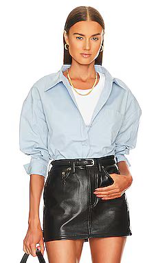 ANINE BING Mika Shirt in Blue from Revolve.com | Revolve Clothing (Global)