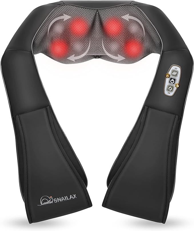 Snailax Shiatsu Neck and Shoulder Massager, Gifts for Men,Back Massager with Heat, Deep Kneading ... | Amazon (US)