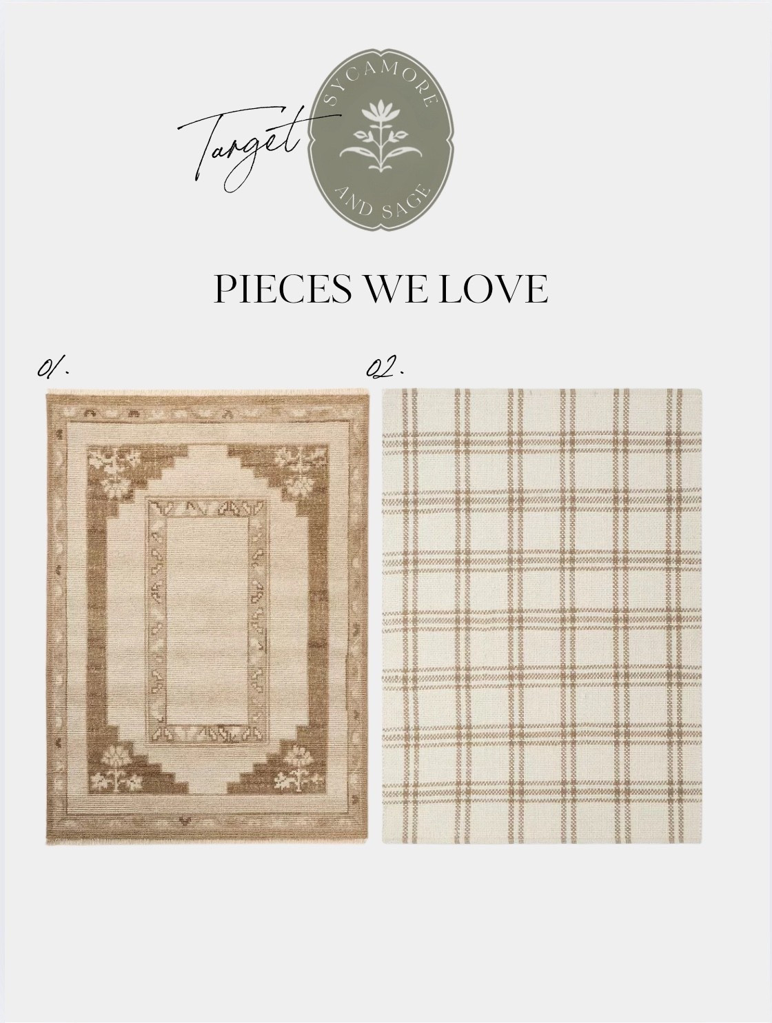 We just found two beautiful rugs at Target and we’re obsessed! The textures, the patterns, the cozy vibes! They’re perfect for layering or making a statement in any room. These won’t last long, so grab them quick before they’re gone!

#TargetStyle #TargetHome #TargetFinds #TargetObsessed #HomeDecorInspo #TargetLovers #InteriorInspo #CozyHomeVibes #HomeDesign #TargetFall #RugLove #TargetRugs #InteriorDesignGoals

#LTKStyleTip #LTKHome