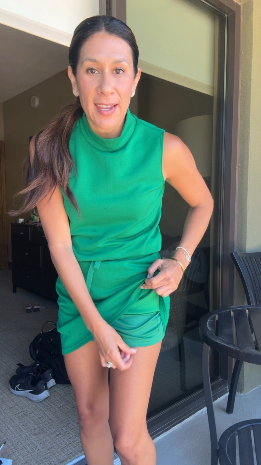 Yes. Love this set. It has definitely been on repeat this summer season! I just reordered 3 colors - beige plus a similar style. I ordered navy, red and beige to try. Love the comfortable set but also feel pulled together. Runs true to size. Wearing a small here  

#LTKTravel #LTKActive #LTKSeasonal