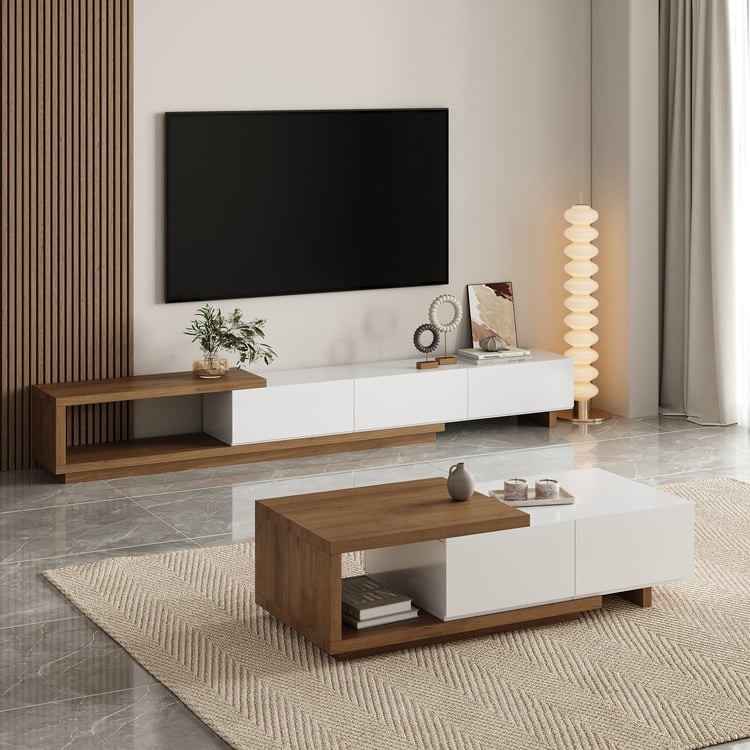 Quoint Extendable TV Stand & Coffee Table Set | Homary | Homary