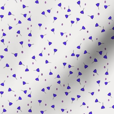 Small random flowers - white and purple | Spoonflower