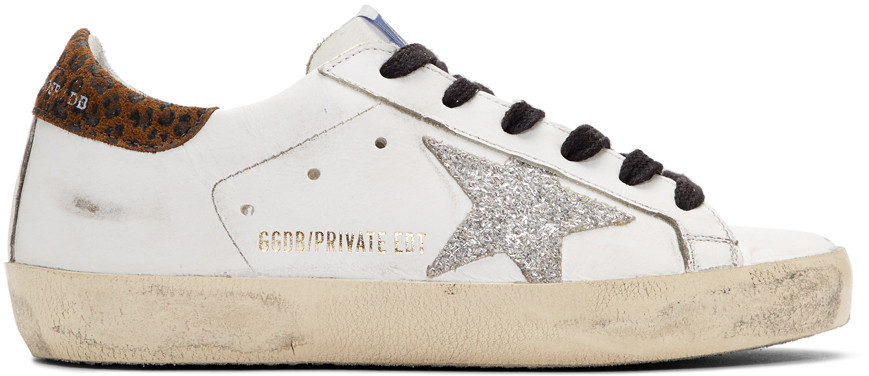SSENSE Exclusive White Leopard Superstar Sneakers | SSENSE