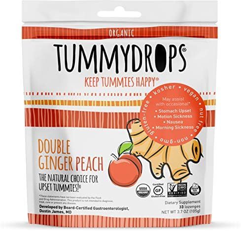 Non-GMO Project Verified Double Ginger Peach Tummydrops 33 Count | Amazon (US)