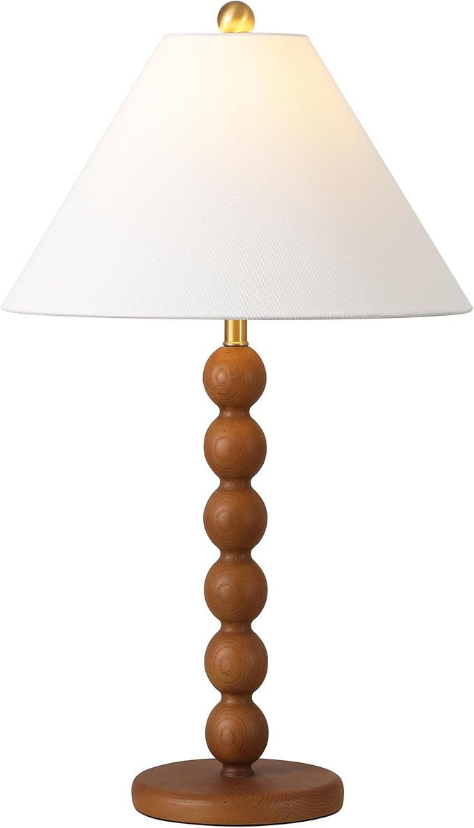 SAFAVIEH Lighting Collection Sanne Natural Brown Resin Stacked Ball 27-inch Table Lamp for Bedroo... | Amazon (US)
