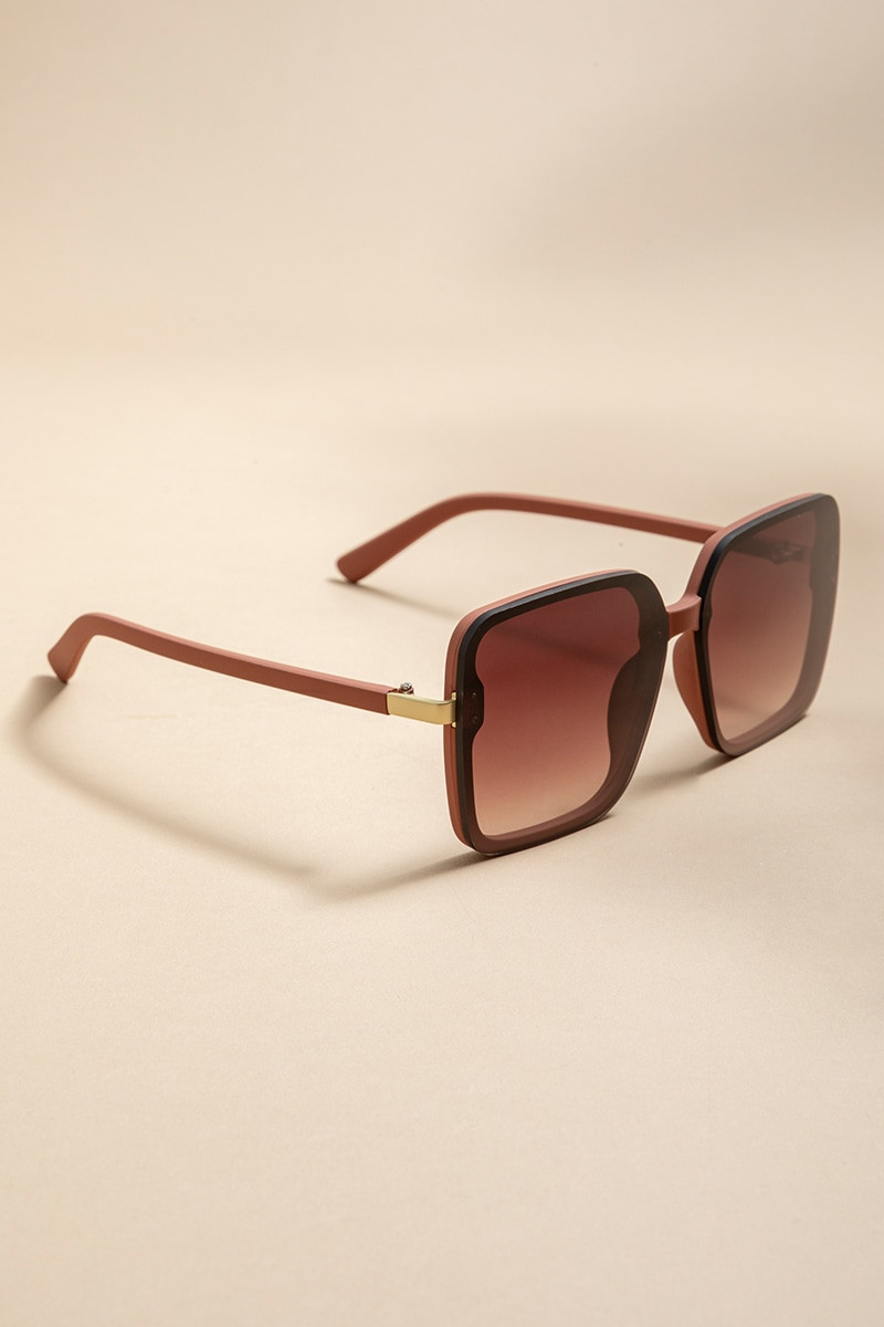 Ina Oversized Square Lens Over Frame Sunglasses | Francesca's