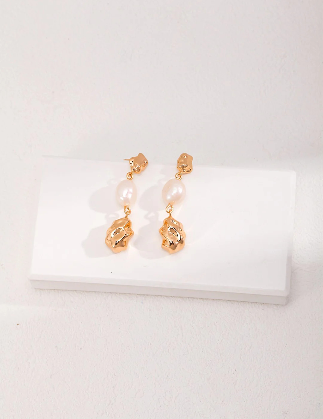 Shimmering Pearl Drop Earring | 18k Gold Jewelry by Apelila | Apelila Jewelry