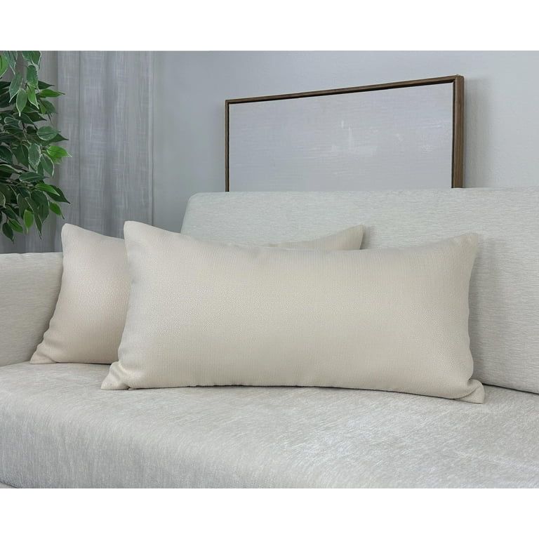 Aiking 2 Pieces of 14" x 26" Brushed 100% Polyester Decorative Lumbar Pillow Covers, Zipper Closu... | Walmart (US)