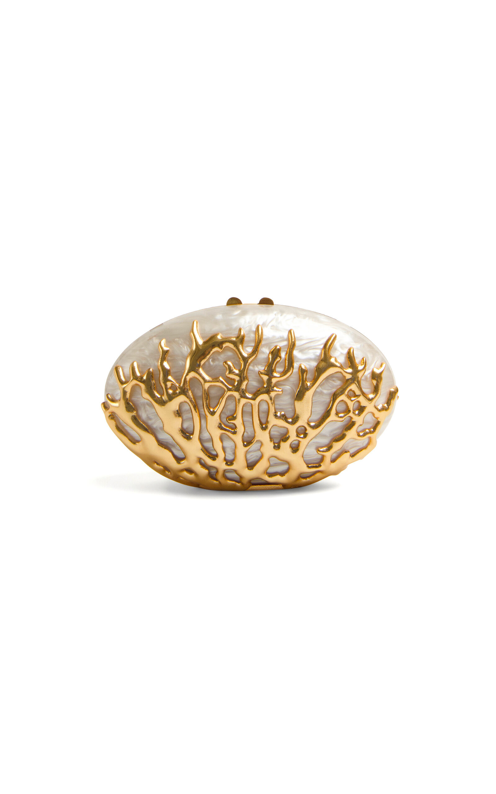 SIMKHAI - Dylan Coral and Acrylic Clutch - Ivory - OS - Moda Operandi | Moda Operandi (Global)
