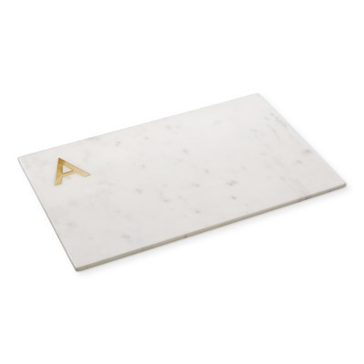 Marble &amp; Brass Monogram Board | Williams-Sonoma