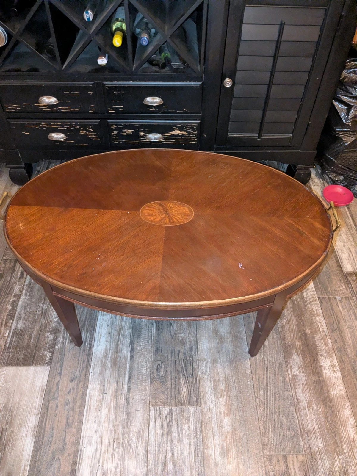 Vintage Sturdy Oval Coffee Table by Hammary 1940's? 37Lx24Wx17H Nice For Age  | eBay | eBay US