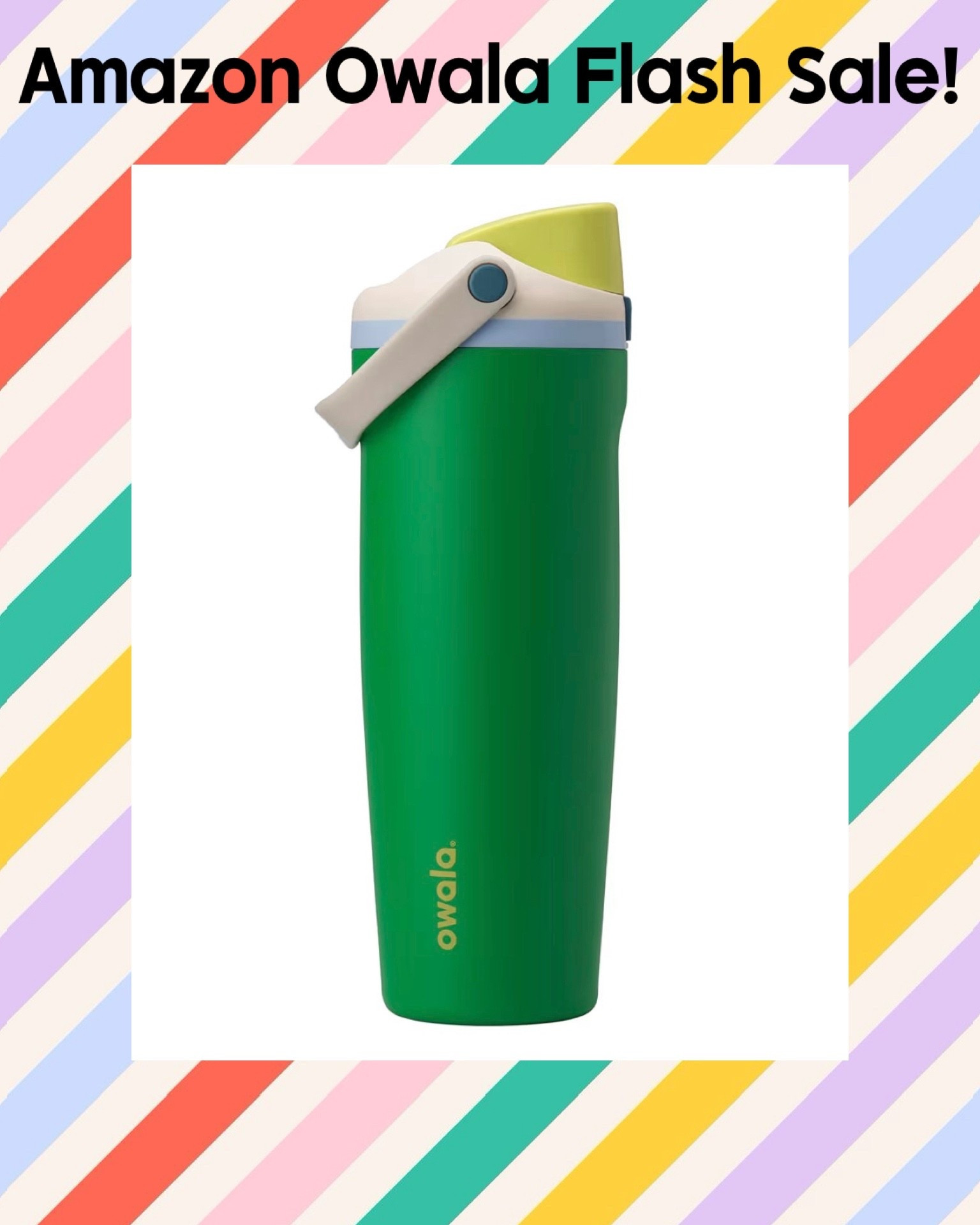 Happy Thursday! The beautiful Kelly Green Putting Green FreeSip Owala is on flash sale today at Amazon! Rare markdown on this color and style that continues to be a favorite. Love the built in carrying handle and spout cover on this 💦 

#LTKSaleAlert #LTKSpringSale #LTKActive