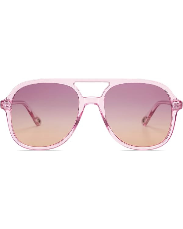 SOJOS Retro Polarized Aviator Sunglasses for Women Men Classic 70s Vintage Trendy Square Aviators | Amazon (US)