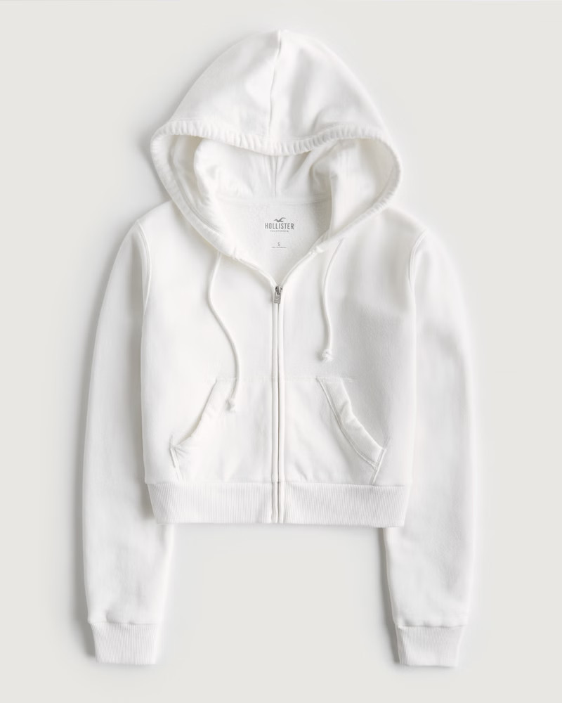 Hollister Feel Good Fleece Mini Zip-Up Hoodie | Hollister (US)