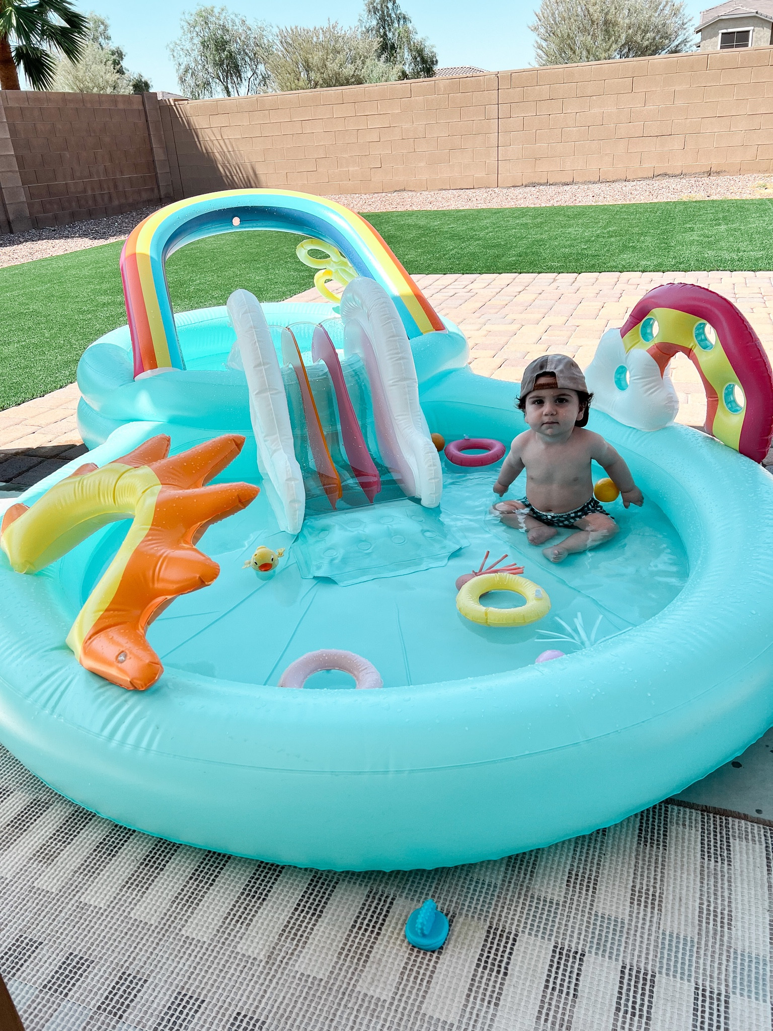 Target—rainbow sun squad kids pool $60!✨ //we got this as a gift for my sons first birthday, he’s been loving it! //linked other similar 

#targetfind #targethome #targetkidspool #inflatablepool #kidspool #swimming #outdoorkids #outdooractivities #baby #toddler #toddlerkids #babypool #toddlerpool #summertime #giftideasforbaby #giftideasforkids #babygirl #babyboy #genderneutral #firstbirthday #firstbirthdaygiftideas #ltkseasonal #ltkgiftguide #ltkhome #ltkunder50 #ltkfind #babyswimtrunk #swimtrunk #hmbaby #hmbabyclothing 

#LTKkids #LTKswim #LTKbaby