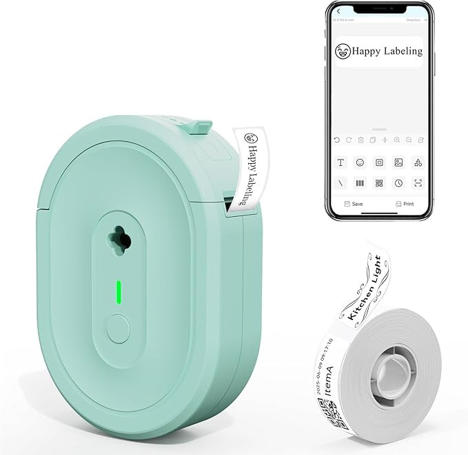 N12 Label Maker Machine with Tape, Portable Thermal Label Printer, Mini Labeler Wireless Bluetoot... | Amazon (US)