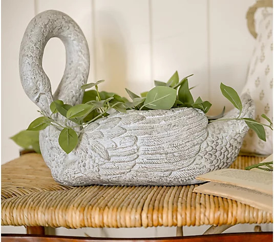 Cozy Cottage by Liz Marie 15.75" Swan Planter | QVC