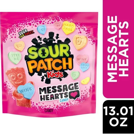 SOUR PATCH KIDS Message Hearts Valentines Day Candy 13.01 oz | Walmart (US)