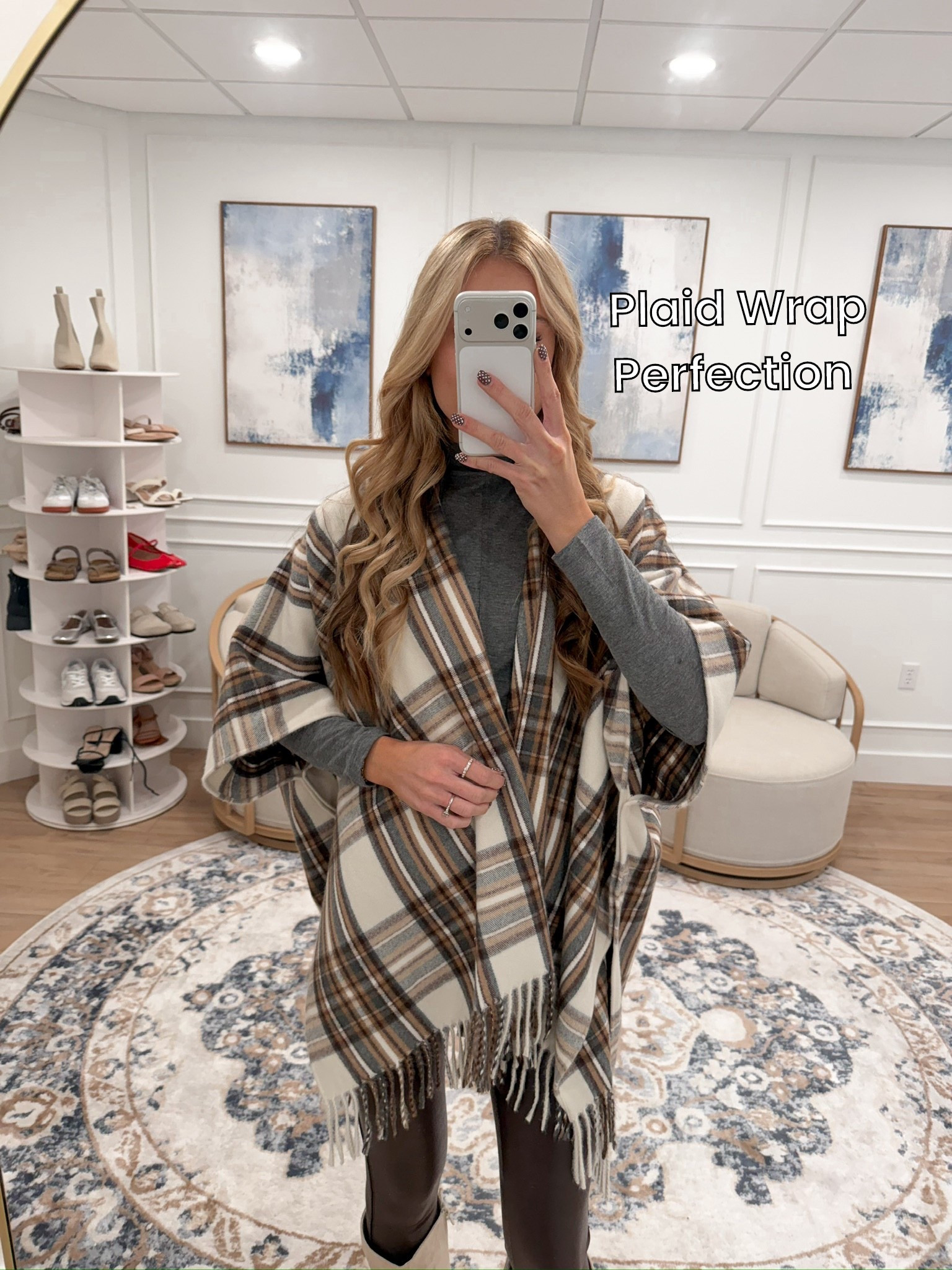 🍁 Cozy, classic, and affordable — this plaid wrap from Walmart is the perfect layering piece for fall! I love it styled with a soft turtleneck, faux leather leggings, and tall boots for an elevated yet comfy look. 🤎

#LTKStyleTip #LTKFindsUnder50 #LTKSeasonal
