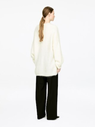 Mohair-Wool Blend Jumper – Off White – Women – ARKET GB | Arket UK