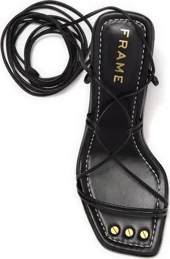 Strappy Leather Block Heel Wrap Sandal | Nordstrom Rack