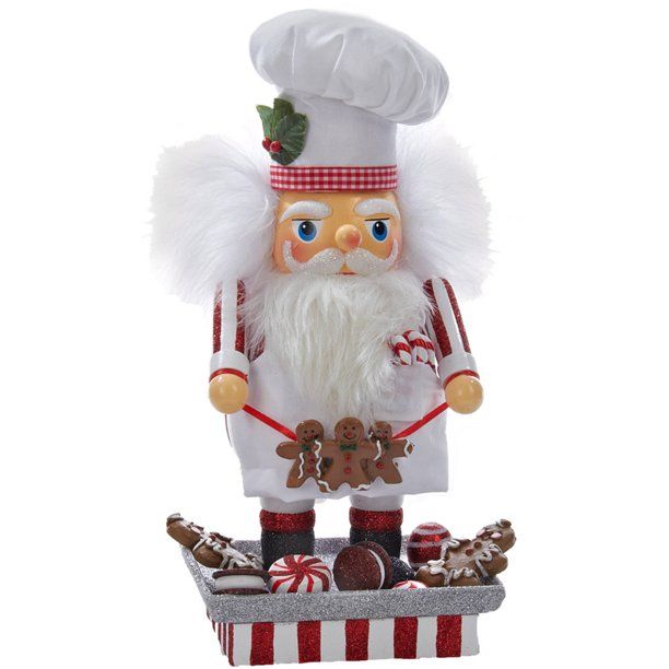 Kurt Adler 12" Hollywood Santa Gingerbread Chef Nutcracker - Walmart.com | Walmart (US)