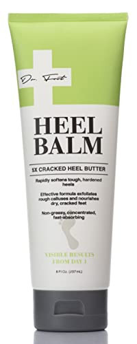 Dr Foot Cracked Heel Butter Moisturizer Foot Cream Skincare Lotion. Moisturizing Skin Care Balm For Dry Cracked Feet Rapidly Softens Tough Heels & Exfoliates Rough Calluses, Non-Greasy, Large 8 Fl Oz | Amazon (US)