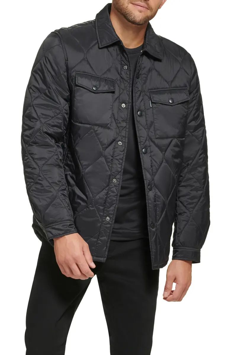 Water Resistant Quilted Shirt Jacket | Nordstrom Rack